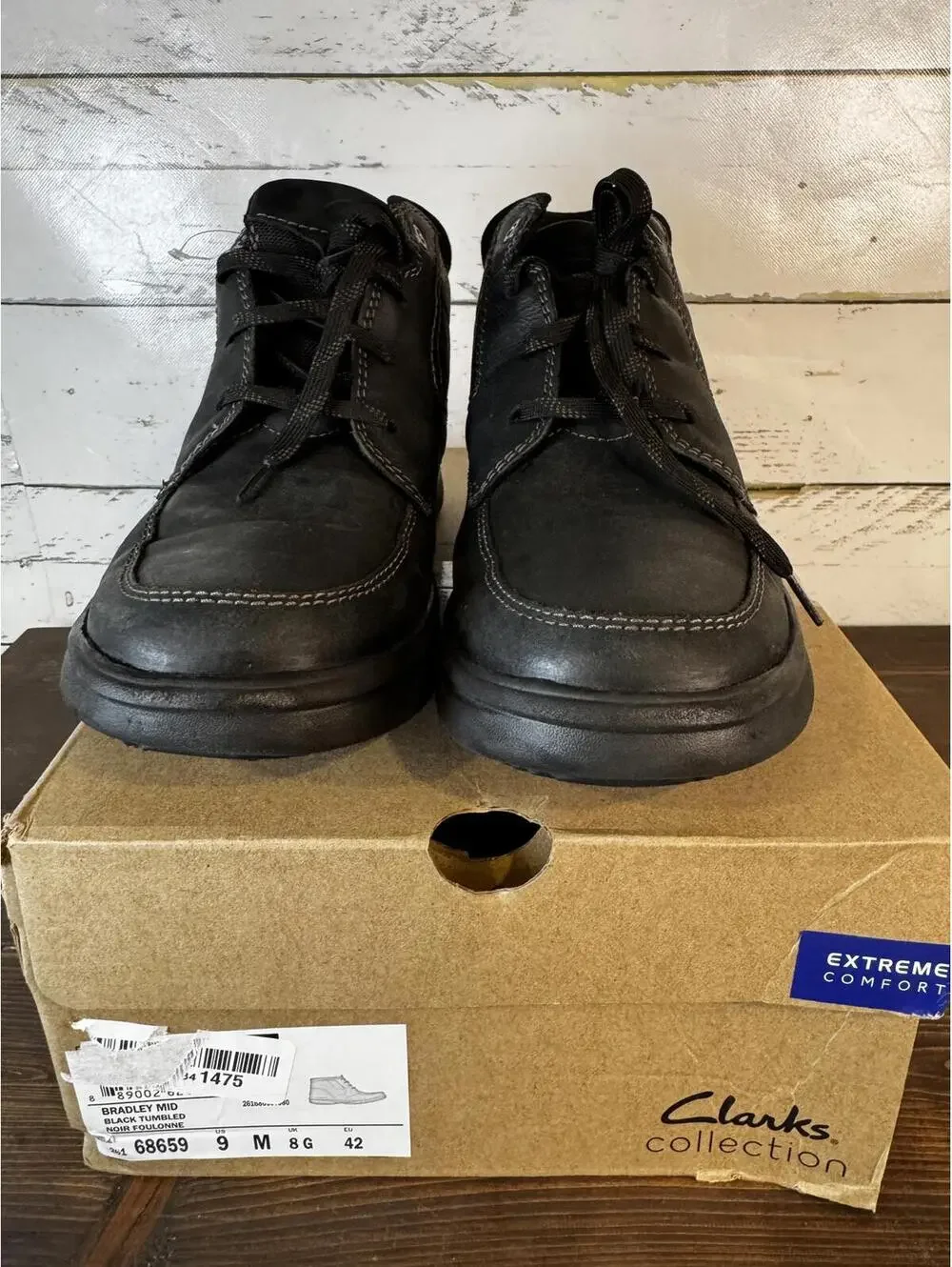Clarks Bradley Mid Black Boot Men's 9M NIB
